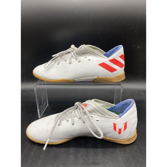 Adidas Mens Size 6 Nemeziz Messi 19.3 Indoor Soccer Cleats White F99932 - Picture 2 of 7